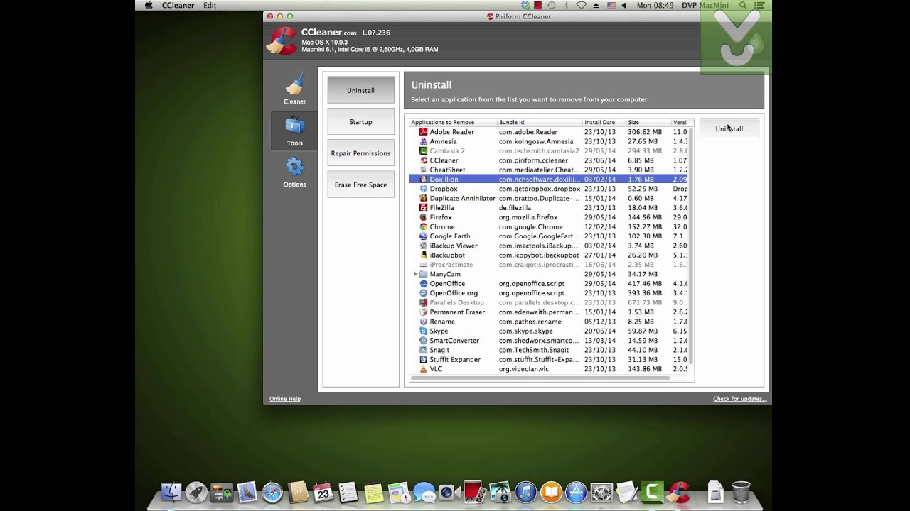 ccleaner for mac time to erase hard drive